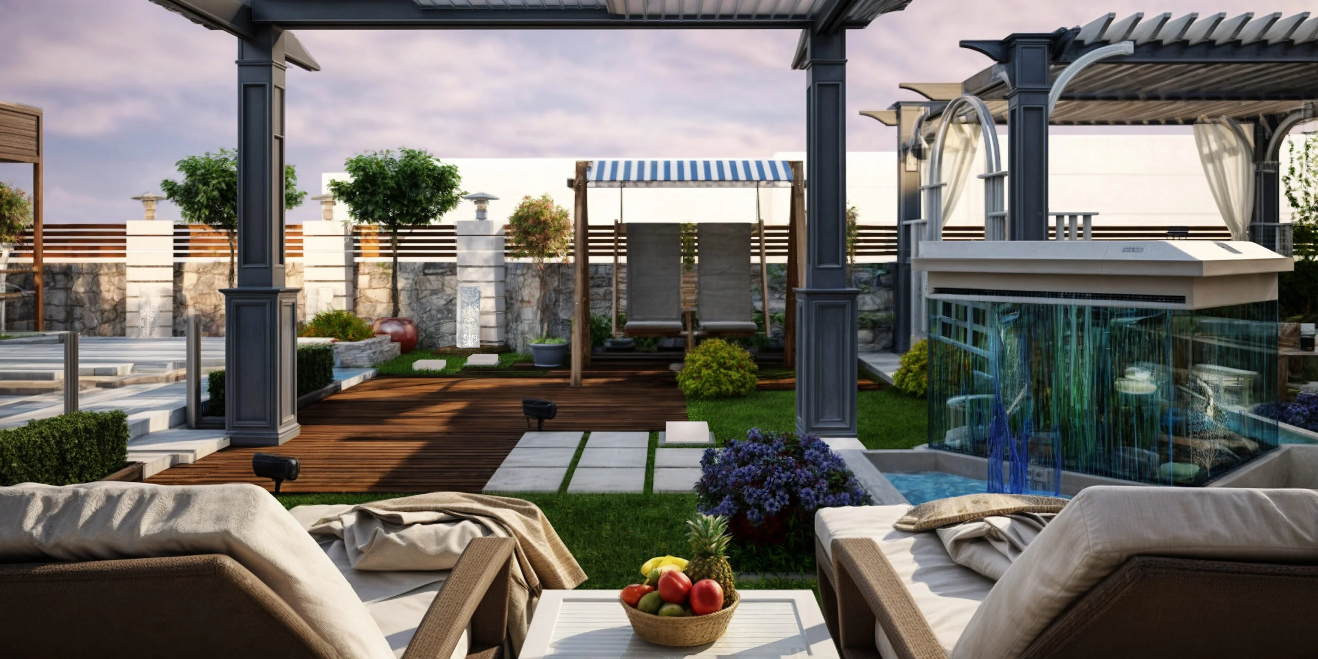 تصميم واجهات وحدائق